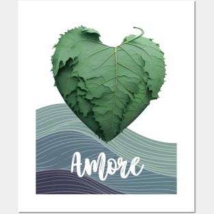 Love Nature No. 2: Amore Green Valentine's Day Posters and Art